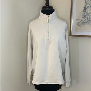 Zestt Organic | The Quarter Zip Pullover cream-size medium